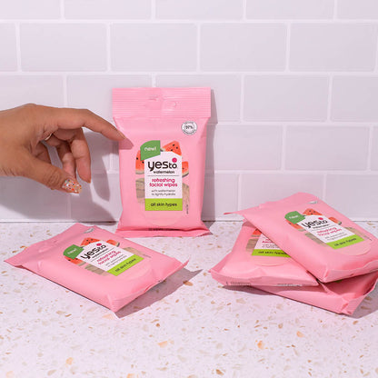 Watermelon Facial Wipes on vanity
