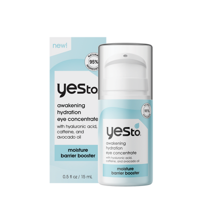 moisture barrier booster awakening hydration eye concentrate with hyaluronic acid, caffeine, and avocado oil